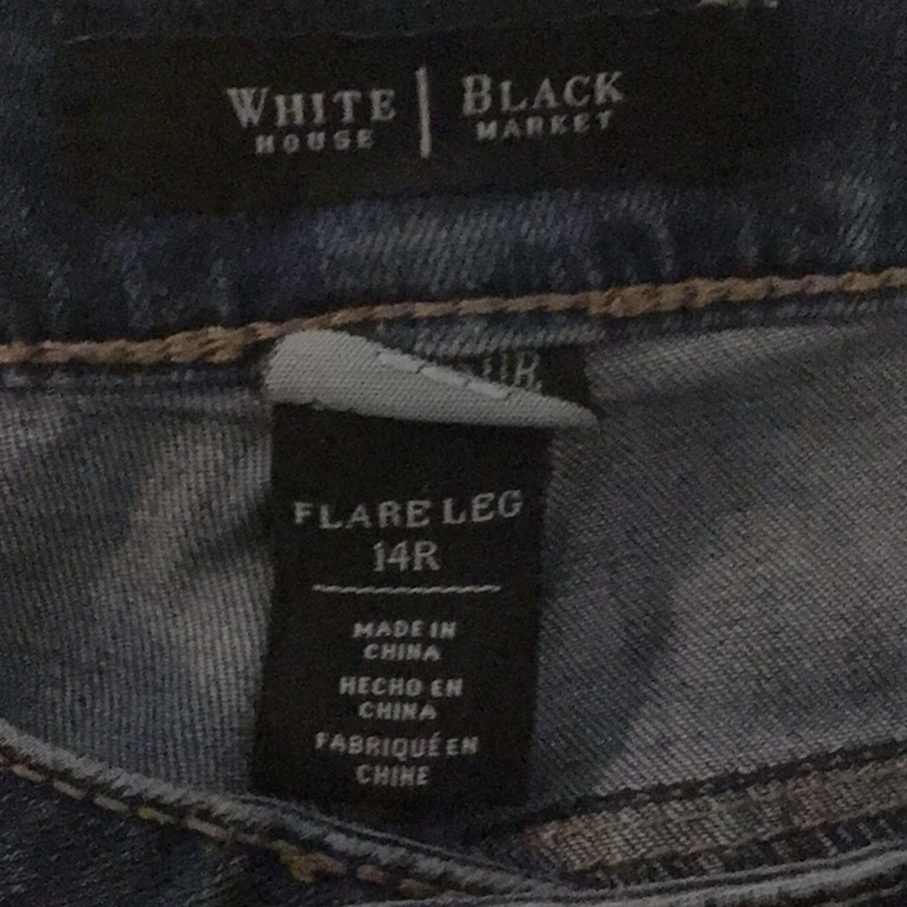 White House/black market jeans size 14 R Flare “Leo” - Picture 2 of 7